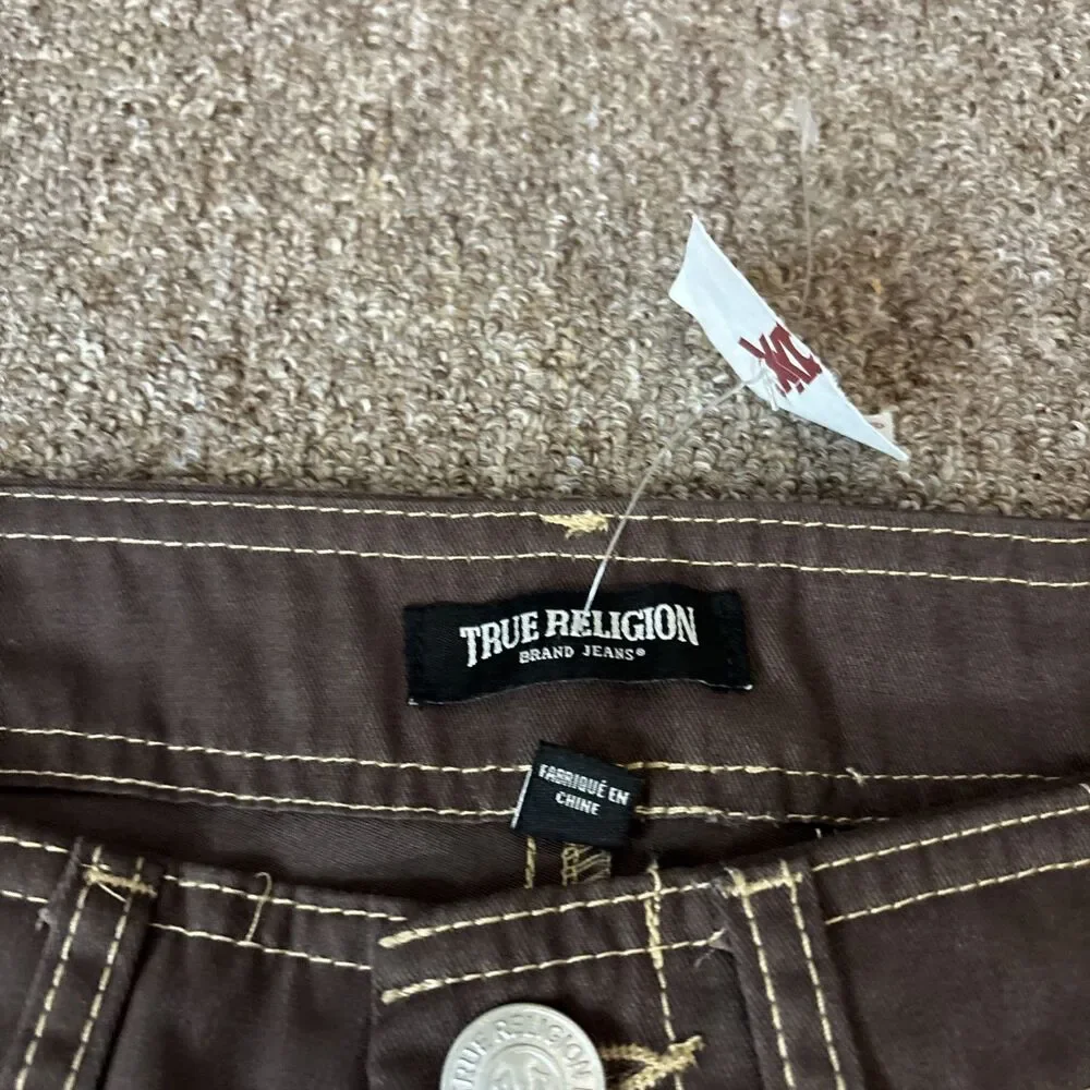 True Religion Brand Jeans 700820 Men's Bracken Brown Cargo Pants NEW NWT